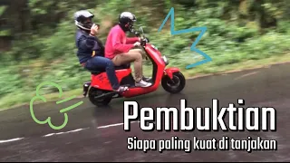 Ngetest 3 motor listrik di tanjakan Gunung Kelud, mana yang paling kuat nanjak?