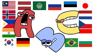 Alphabet Lore in different languages meme