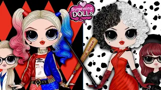 Cruella vs Harley Quinn Transformation - DIY Paper Dolls & Crafts