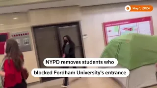 NYPD arrests protesters at Fordham University | REUTERS