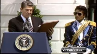President Ronald Reagan Hosts Michael Jackson at the White House
