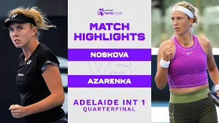 Linda Noskova vs. Victoria Azarenka | 2023 Adelaide 1 Quarterfinal | WTA Match Highlights