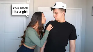 COMING HOME SMELLING LIKE ANOTHER GIRL PRANK ON GIRLFRIEND!!