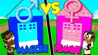 CASA *MASCHI* CONTRO CASA *FEMMINE* SU MINECRAFT!!