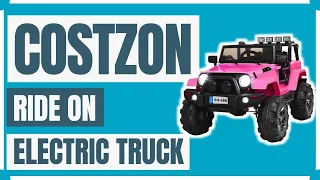 Costzon Ride On Truck 12V Battery Powered Electric Ride On Car