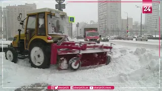 Heavy blizzard hits Moscow, slows down traffic