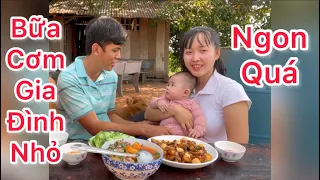 Bữa cơm cùng gia đình nhỏ #NGOCMAIVLOG và #SANGVLOG