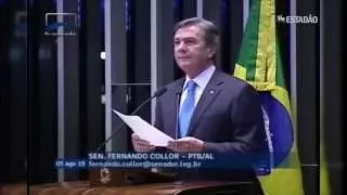 Collor xinga procurador-geral durante pronunciamento