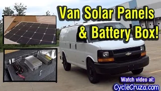 Van Build - Battery Box Build and Solar Panel Un-Boxing | Rear View Camera