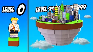 Building MAX LEVEL SKY BLOCK CITY! // Roblox sky block