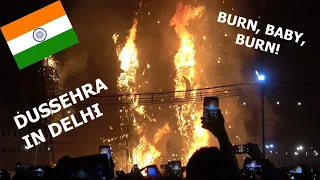 DUSSEHRA FESTIVAL: NEW DELHI, INDIA-BURN, BABY, BURN! (4K)