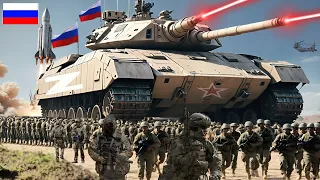 SHOCKING THE WORLD! RUSSIA'S LATEST Generation Giant Laser Tank Destroys Ukrainian Military Base