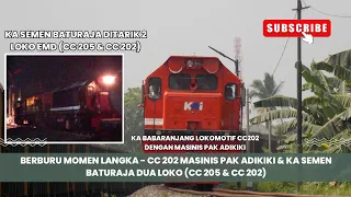 Lokomotif CC 205 VS CC 202 menarik kereta semen‼️