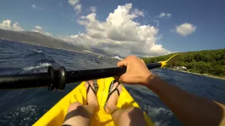 "Big wave" kayaking in Split Croatia