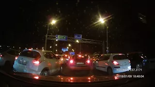 Driving in Moscow agglomeration: Красногорск - Текстильщики 09/01/2018 (timelapse 4x-16x)