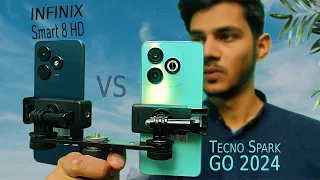 Infinix Smart 8 HD vs Tecno Spark go 2024 | Let's find the Budget king!