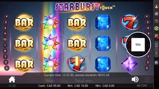 Starburst. The one and only..$10bets from $50 balance