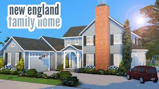 new england family home  The Sims 4 CC speed build