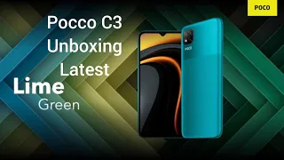 #POCO C3 Matte Green #Unboxing Latest With All Features MediaTek Helio G35,Triple Cameras & More