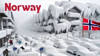 Norway is Freezing |  Historical snow storm hit southern Norway |