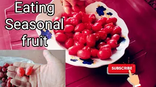 Eating Seasonal fruits||we called Tachuthai in my village|| Watch and enjoy