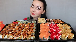 86 СУШИ РОЛЛОВ ОТ YAPOSHA / MUKBANG Ayka Emilly ♥️