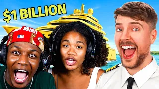 MrBeast $1 vs $1,000,000,000 Yacht! | Maha & Badger Reacts