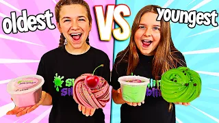 YOUNG VS OLD SIBLING SLIME THEMED CHALLENGE!! **WITH SLIME SIBLINGS** | JKREW