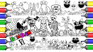 GARTEN OF BANBAN 6 Coloring Pages Mix / How To Color All Garten Of Banban 6 characters / NCS Music