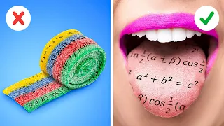 COOLE IDEEN, SÜßES INS KLASSENZIMMER ZU SCHMUGGELN || Lustige Snack-Hacks & Tricks auf 123 GO Like!