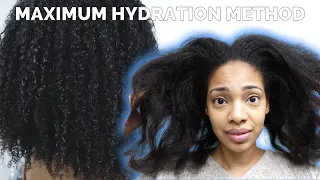 Trying the Maximum Hydration Method on my EXTREMELY DRY low porosity Natural Hair