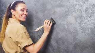 Простой способ декора стен | Декоративный песок своими руками | Decorative paint easy DIY | ремонт