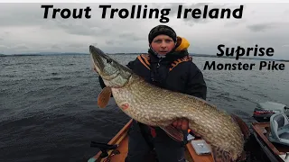 Trout Trolling Lough Derg ireland with suprise Monster Pike!