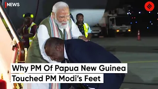 Papua New Guinea PM James Marape Touches PM Modi's Feet Calls Him ‘Leader Of Global South’