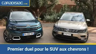 Citroën C5 Aircross vs Volkswagen Tiguan : premier duel du SUV aux chevrons