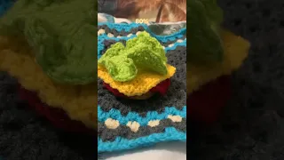 Super easy crochet burger🍔 #handmade #crochet #crochetfood #diy #burger #crocheting #softtoy
