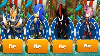 Sonic Dash - All Sonic Prime Characters Boscage Maze Sonic Rusty Amy Tails Nine vs Dark Shadow