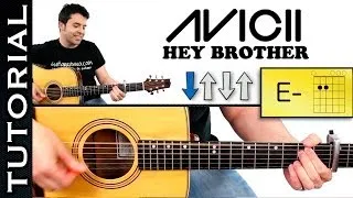 Como tocar HEY BROTHER AVICII guitarra acordes tutorial