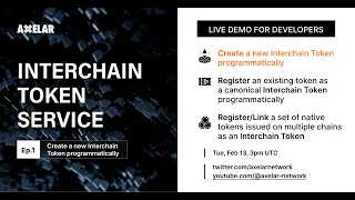 Live Coding Demo: Create Interchain Tokens Programmatically