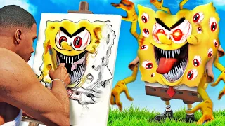 Do NOT Draw CURSED SPONGEBOB in GTA 5 (Mods)