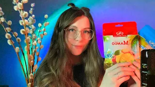 АСМР итинг сушеных манго и джекфрута 🥭 Звук как у мармелада! ASMR eating dried mango&jackfruit 🤤