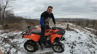 Огляд на квадроцикл Loncin LX200ATV-U + покатушка лісом з сином! (перша частина)!