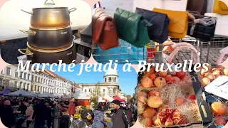 سوق الخميس في بروكسل Bruxelles هميزات واعرين #travel #vlog #action #ديكورات