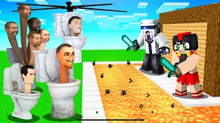 APOCALIPSIS de SKIBIDI TOILET vs BASE SEGURA 😰🚽 MINECRAFT INVICTOR