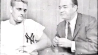 Roger Maris last 7 home runs of 1961 as broadcast on WPIX Channel 11, NYC. Post game interview.