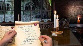 You're studying at Hogwarts by the window and it's raining ( Dark Academia playlist, writing ASMR )