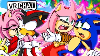 MAD AMY & AMY SWITCH BODIES?! Sonic, Shadow, Knuckles & Amy's Hangout! (VR Chat)