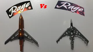 Broadhead Comparison: Rage Crossbow X Blade vs Rage Hypodermic NC