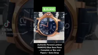 For sale: Authentic Panerai Luminor PAM01112 Blue Rare Piece – Complete w/ Box and Papers