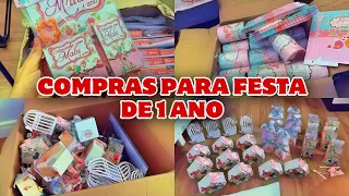 PREPARATIVOS PARA FESTA DE 1 ANO | COMPRAS PARA FESTA TEMA JARDIM ENCANTADO🥳